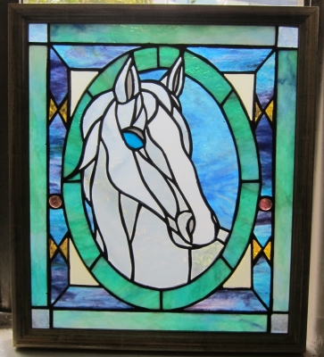 馬のステンドグラス